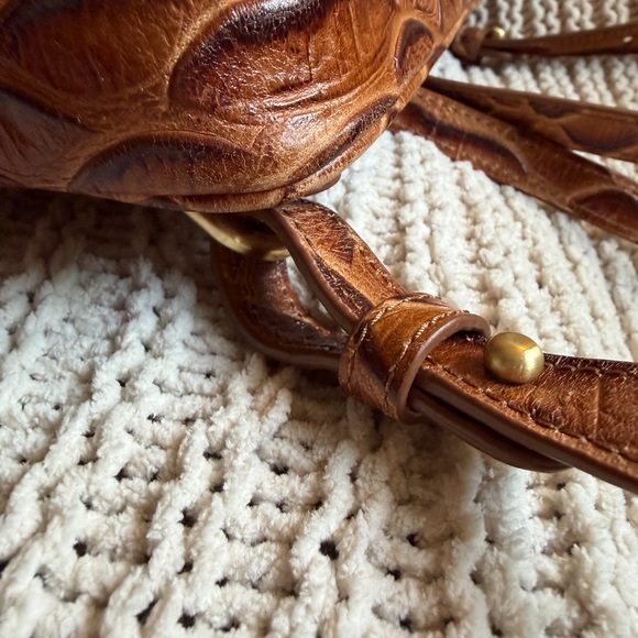 Brahmin Chelcy Mini Backpack Honey Brown Saratoga Leather + Dust Bag - Picture 11 of 16